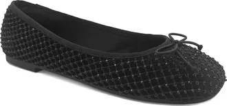 Kenneth Cole Reaction Palmer Mesh Rhinestone Diamond Mesh Ballet Flat in Black Mesh at Nordstrom Rack, Size 7.5