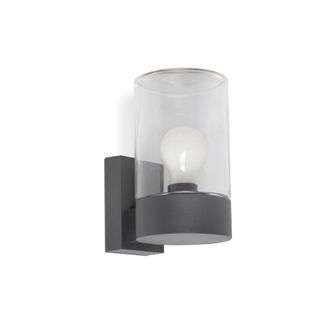 Faro Barcelona Faro Barcelona - Aplique De Pared Gris Oscuro Con Cristal Transparente Kila 71743