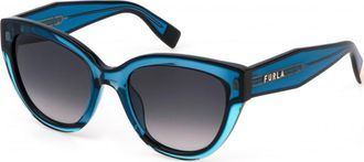 Furla Womens SFU779V-5306N1 SFU779V 53 5306N1 Sunglasses - Blue - One Size