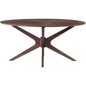 Miliboo Tavolo da pranzo design ovale in noce L160 cm DIELLI