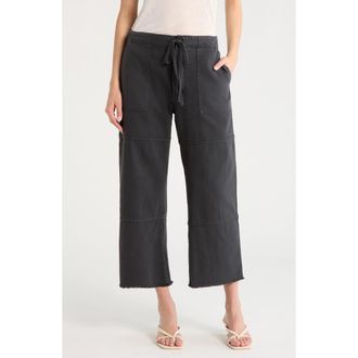 Re/Done Drawstring Beach Pants in Washedblack at Nordstrom, Size 27