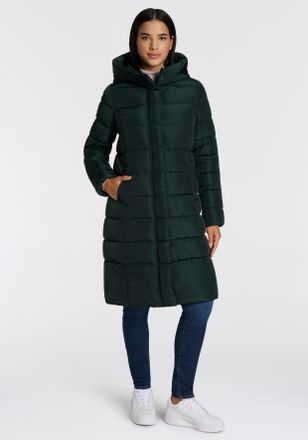 Only Steppmantel ONLY ONLTINA - Puffermantel mit Premium-F&uuml;llung und verdecktem Zipper, Damen, Gr. L, gr&uuml;n (scarab), Web, Obermaterial: 100% Polyester, uni