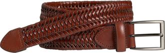 Johnston & Murphy Braided Leather Belt in Cognac at Nordstrom, Size 32