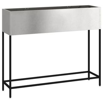 Berkfield Home Raised Garden Planter 100x26x82 cm Stainless Steel in Silver | Size: 100 x 26 x 82 cm