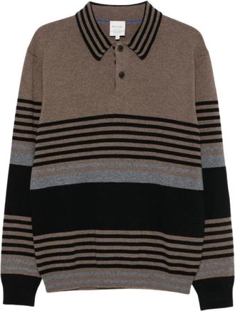 Paul Smith Gestreepte Polo - Heren - Tops - Bruin - Maat: L Katoen