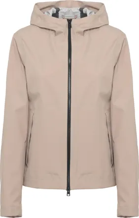 Woolrich Beige Light Stretch Hooded Jacket