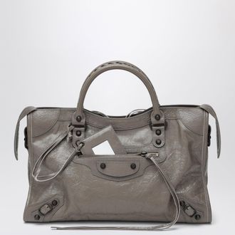 Balenciaga Le City medium handbag in dark walnut leather