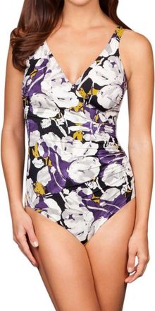 Miraclesuit Wrap One Piece Swimsuit In Fashion Floral