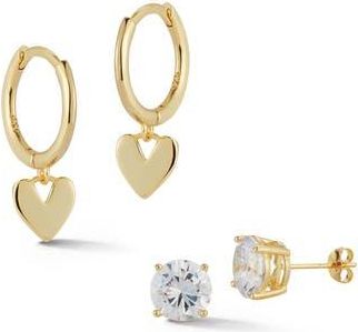 Glaze Jewelry Set of 2 14K Gold Plated Silver Earrings at Nordstrom Rack