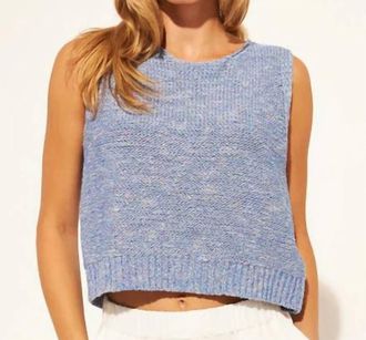 John & Jenn Martino Tie Back Sleeveless Top In Pacifico