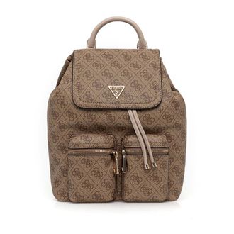 Guess Tassen, Dames, Bruin, ONE Size, Leer, Tassen > Rugzakken