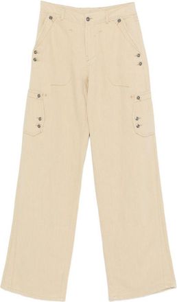 Ermanno Scervino Soft Jeans In Beige Linen And Cotton