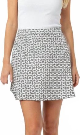 J.crew Point Sur Print Mini Skirt In White Black