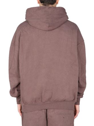 Mouty Embroidered Logo Hooded Sweatshirt - Brown