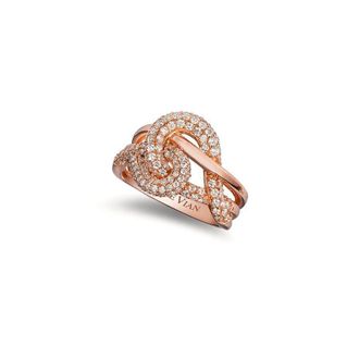 Le Vian Ladies Strawberry and Vanilla Rings set in 14K Strawberry Gold
