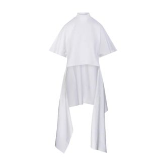 Alaia Asym T-Shirt - female - Ala&iuml;a - T-Shirts - White - M - Tops