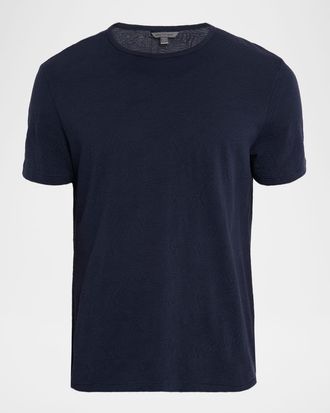 John Varvatos Mens Blaise Wave Jacquard Crewneck T-Shirt