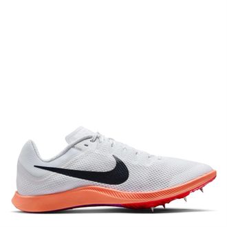 Nike Mens Zoom Rival Distance Track Running Spikes in White/Obsidian - Size UK 11.5