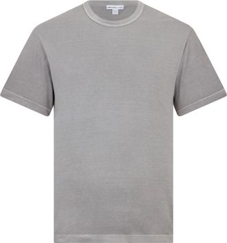 James Perse T-Shirts, male, Gray, Size: S Short Sleeve Crew Neck