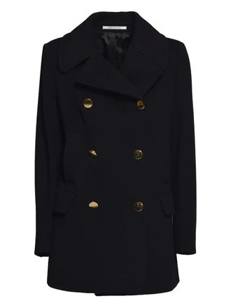 Tagliatore double-breasted coat - women - Cashmere/Virgin Wool - 48 - Black