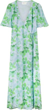 Fab By Fabienne Chapot Denise Jurk - Dames - Casual kleedjes - Blauw - XS - Leer - Kleedjes
