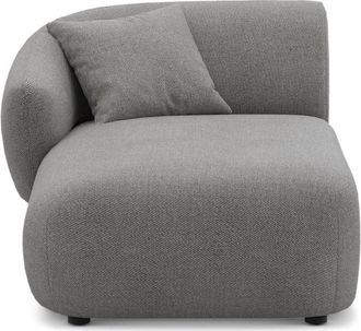 Castlery Auburn Left Chaise Customized, Performance Classic Twill Dark Grey, Spill Resistant, Modular Sofa by Castlery