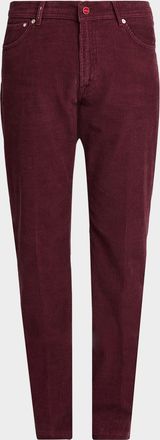 Kiton Men & apos;s Cotton-Blend Corduroy Slim-Fit Trousers