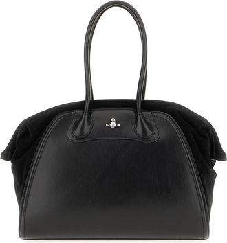 Vivienne Westwood Orb Shoulder Bag - Dames - Handtassen - Zwart - ONE Size - Leer - Tassen