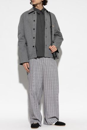 Givenchy Denim Jacket With Logo, Mens, Grey