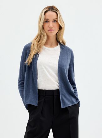 Contemporaine Womens Linen blend open Cardigan Sweater