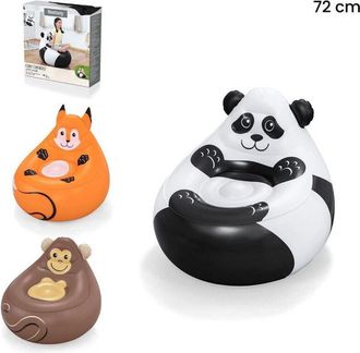 Trade Shop Trade Shop - Poltroncina Poltrona Gonfiabile Design Animali Panda Scimmia Volpe 72 Cm 75116