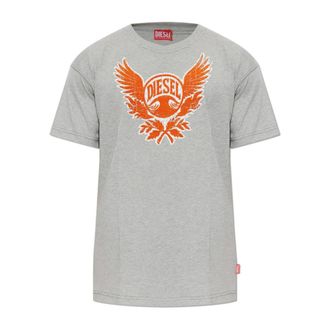 Diesel Tops, Heren, Grijs, 2Xl, T-Shirts