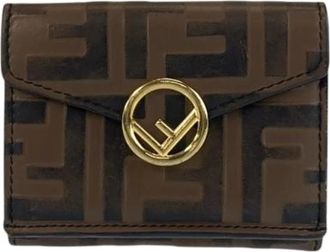Fendi Pre-owned Wallets, female, Brown, Size: ONE SIZE Pre-owned Leather Wallet