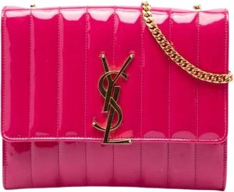 Saint Laurent Pre-owned Vicky Crossbody - Dames - Vintage Schoudertas - Roze - ONE Size - Leer - Vintage
