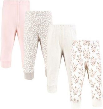 Hudson Baby 4Pk Collection of Versatile Pants Bottoms in Pink Taupe Florals at Nordstrom, Size 2T