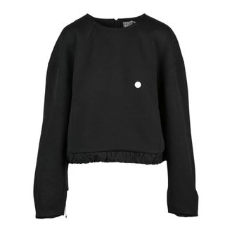 Max Mara Hoodies & sweatvesten, Dames, Zwart, M, Polyester, Jumcos Crewneck Sweatshirt