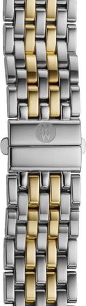 Michele Deco 16 16mm Bracelet Watchband in Silver/Gold at Nordstrom