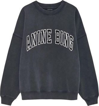Anine Bing Miles Sweatshirt - Dames - Sweatshirts - Grijs - XS - Katoen - Hoodies & sweatvesten