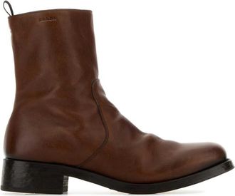 Prada Brown Ankle Boots
