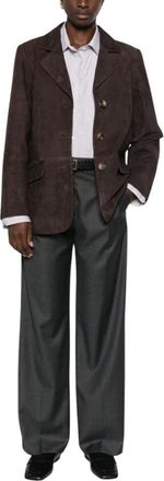 Yerse Yerse, Jassen, Dames, Bruin, M, Suede 45 Blazer