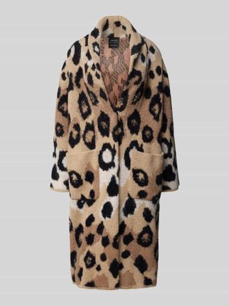 Marc Cain Mantel in Strick-Optik in Camel, Größe 38