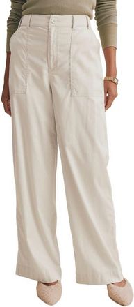 Splendid Colette Wide Leg Stretch Cotton Blend Pants in Light Fawn Beige at Nordstrom, Size X-Large
