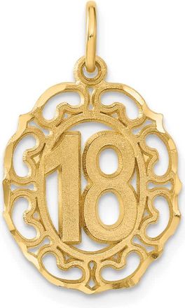 Diamond2Deal 14k Yellow Gold 18 in Oval Pendant