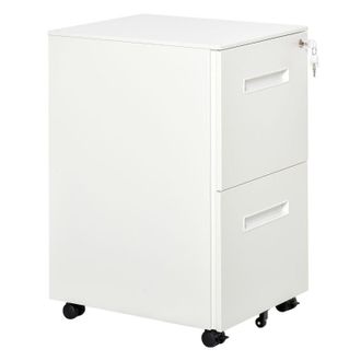 Vinsetto Filing Cabinet with 2 Drawers 39x48x67cm White | TJ Hughes