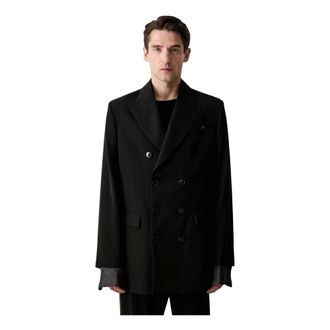 Martine Rose Cappotto Corto Doppiopetto - - Jackets - Uomo - Nero - S