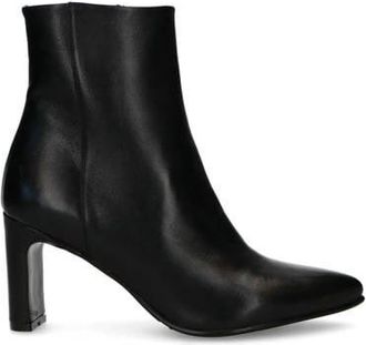 Manfield leren enkellaarzen zwart