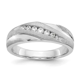 Diamond2Deal 14k Gold Lab Grown Diamond Wedding Band Ring 1/4Ct Clarity- VS Color- D-E