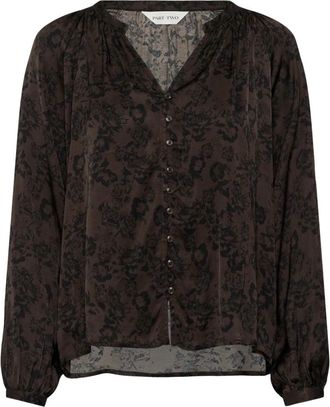 Part Two Doaa PW Blouse - Dames - Blouses - Bruin - XS - Overhemden