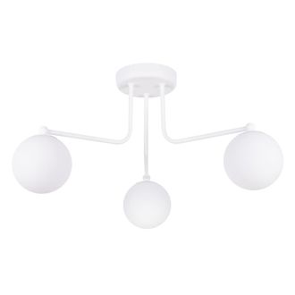 Sollux Lighting L&aacute;mpara de ara&ntilde;a blanco acero/vidrio alt. 62 cm