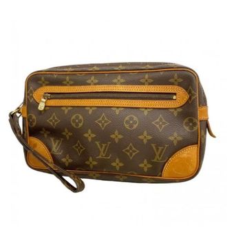 Louis Vuitton Pre-owned Clutches, male, Brown, Size: ONE SIZE Pre-owned Marly Dragonne GM Clutch